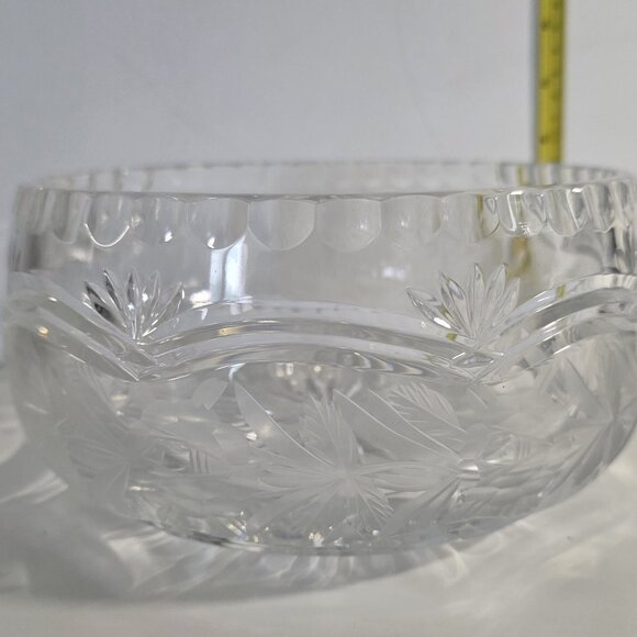 Crystal Clear Industries 24% Lead Crystal Bowl -Poland 7" diameter by 3" tall - Picture 1 of 10